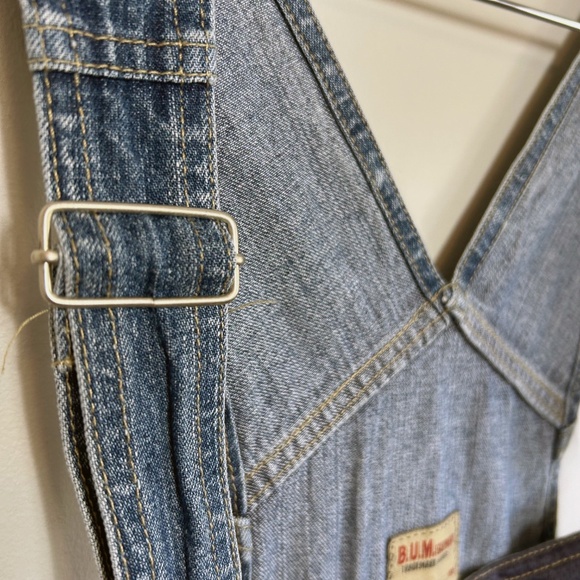 Vintage 90's B.U.M. Equipment Denim Overall Shorts - Picture 6 of 13